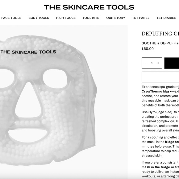 White Full-Face Skincare Mask for Rejuvenation - Picture 1 of 3